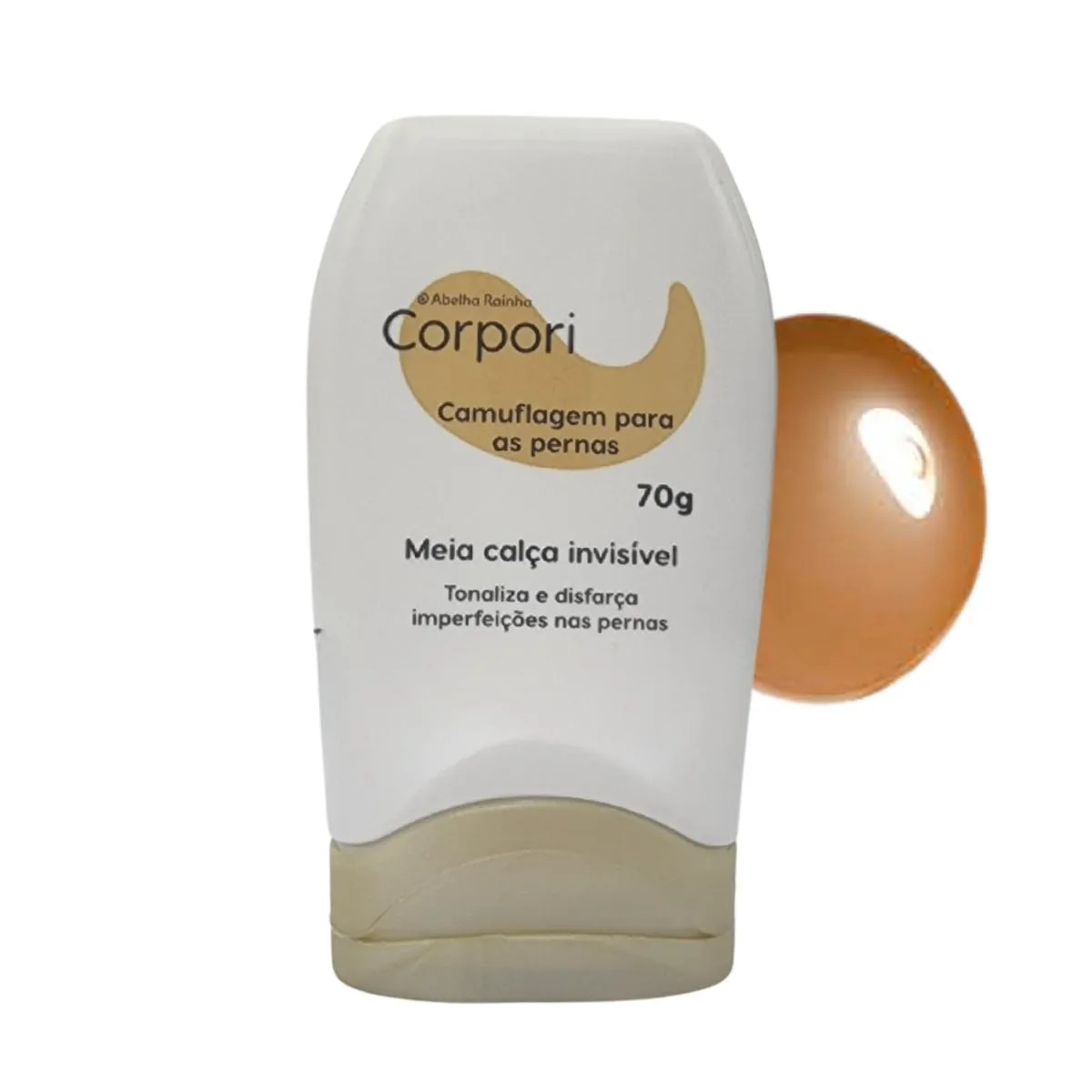Camuflagem para as Pernas Meia Calça Invisível Pele Morena Corpori Abelha Rainha 70g