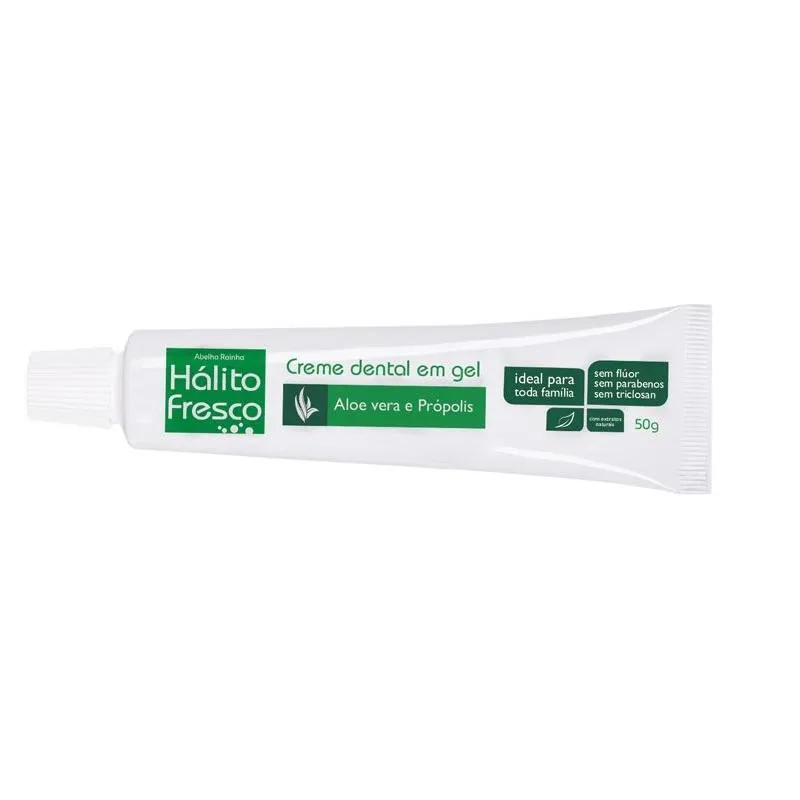 Creme Dental Abelha Rainha Hálito Fresco Aloe Vera e Própolis 50g