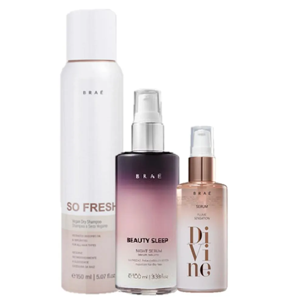 Braé Divine Plume 60ml Beauty Sleep 100ml e So Fresh 150ml
