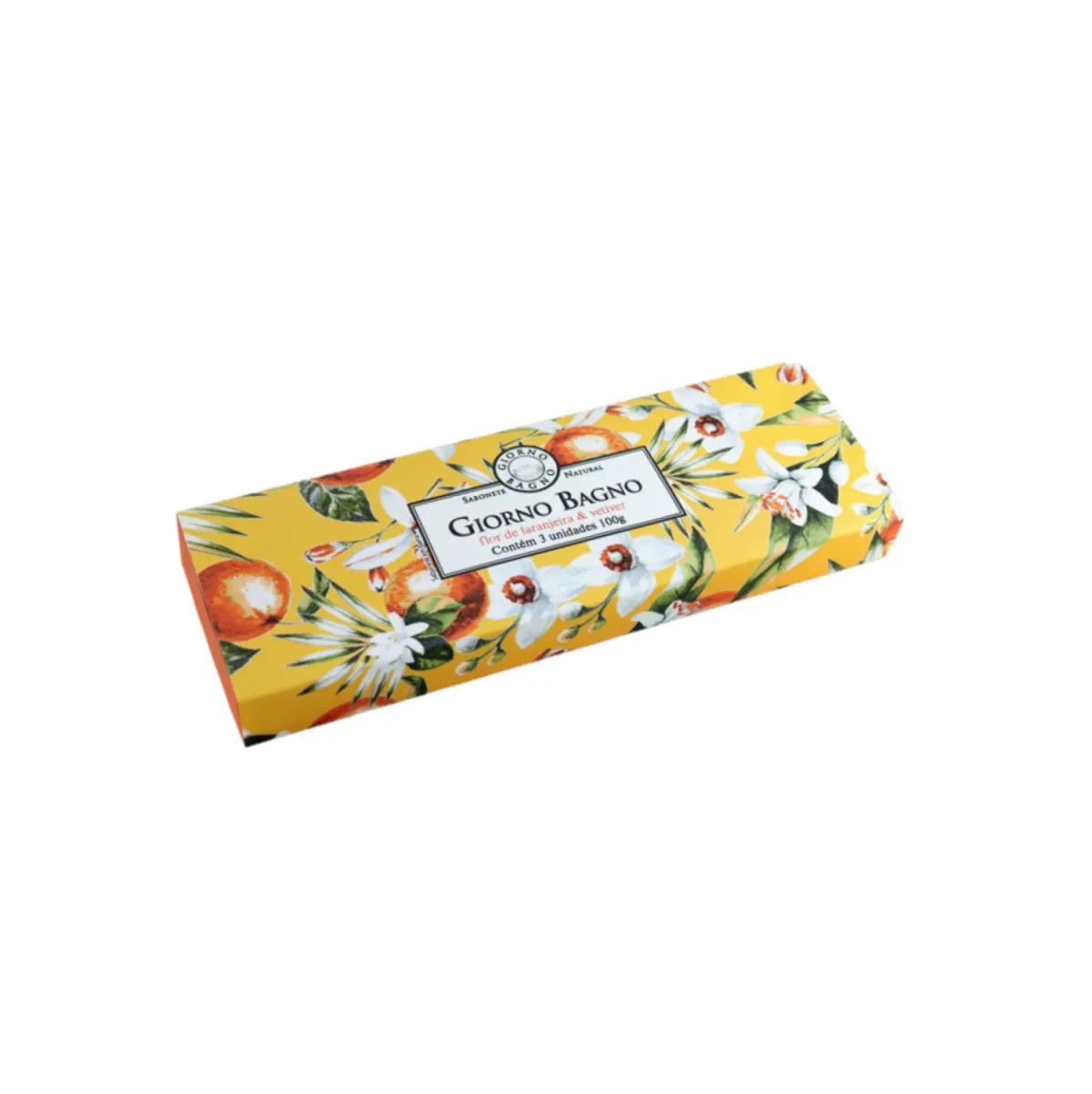 Giorno Bagno Flor de Laranjeira & Vetiver- Sabonete Natural 100g (3 Unidades)
