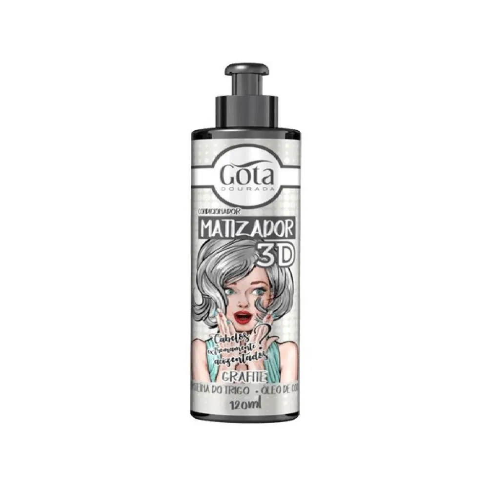 Condicionador Matizador 3d Grafite 120ml - Gota Dourada