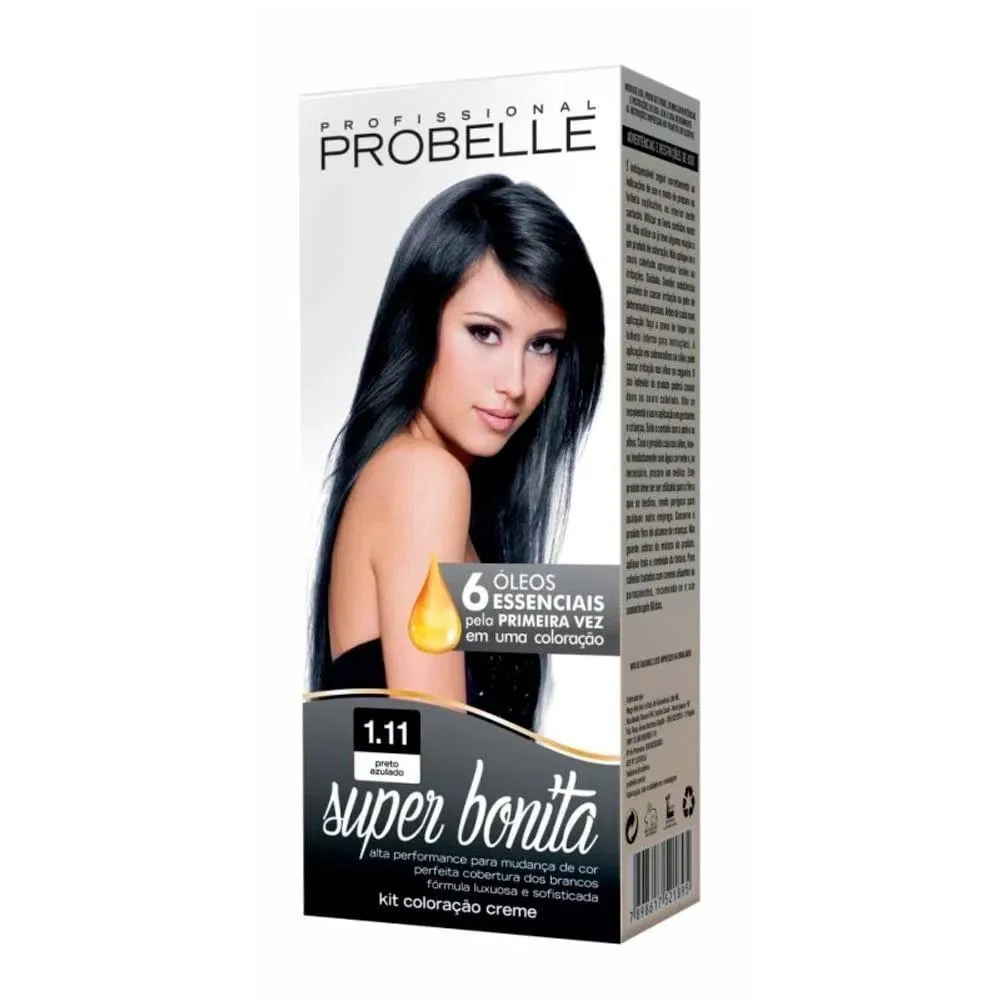 Tintura Probelle Super Bonita 1.11 Preto Azulado