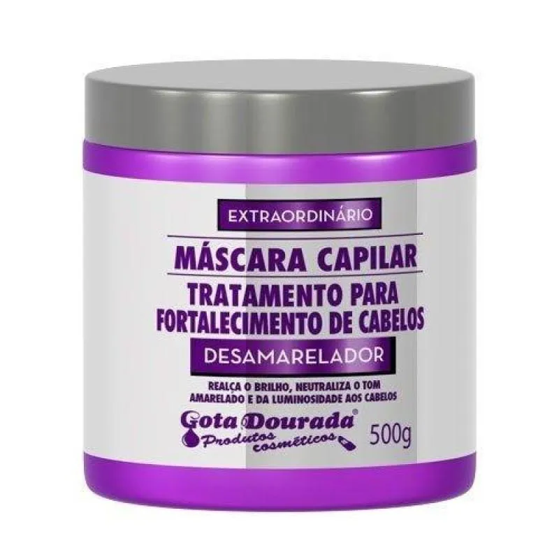 Mascara Gota Dourada Desamareladora 500g