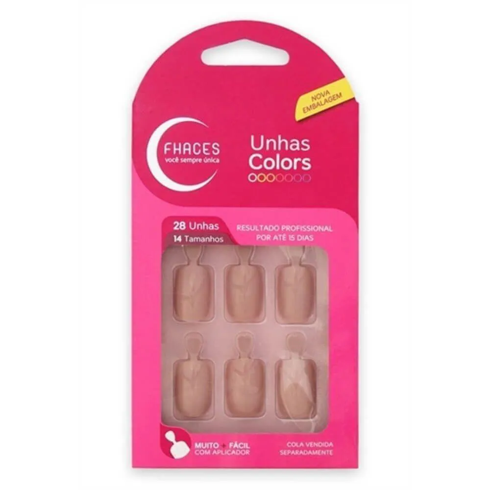 Unhas Fhaces Colors C/ 28 Unhas Ref.: U3051 Nude