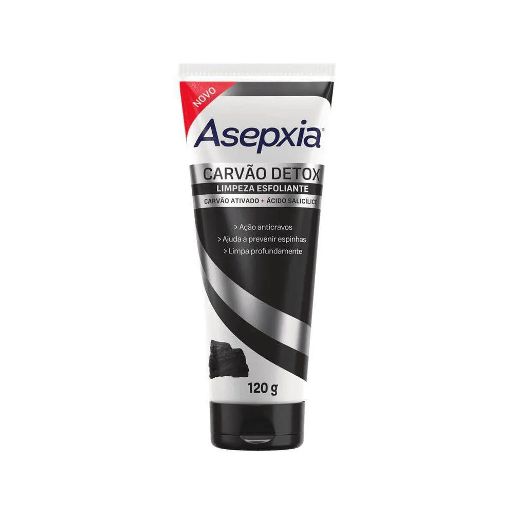 Asepxia Detox Sabonete Esfoliante Carvao Salicilico 120g