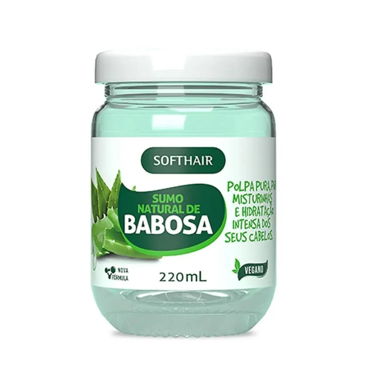 Sumo de Babosa Natural para Cabelo Polpa Misturinha Softhair
