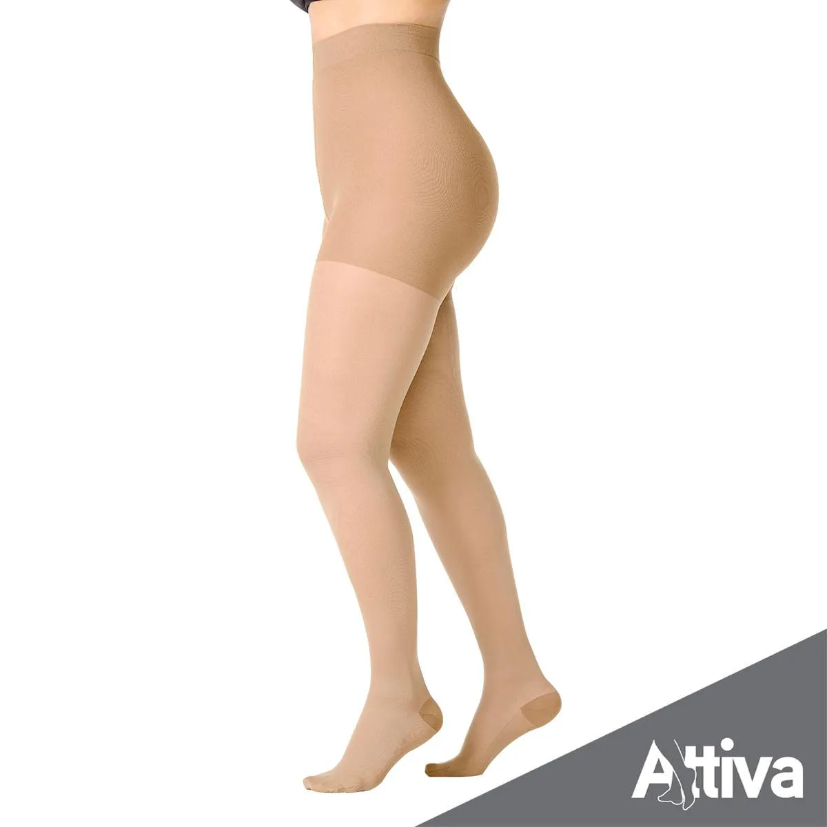 Meia Calca Attiva Alta Compressao 20-30 Fem Fechada Natural Gg