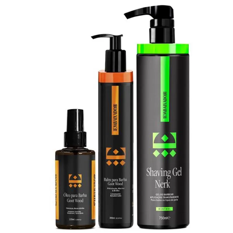 Shaving Gel Menthol + Óleo E Balm Goot Wood Embaixador 750ml