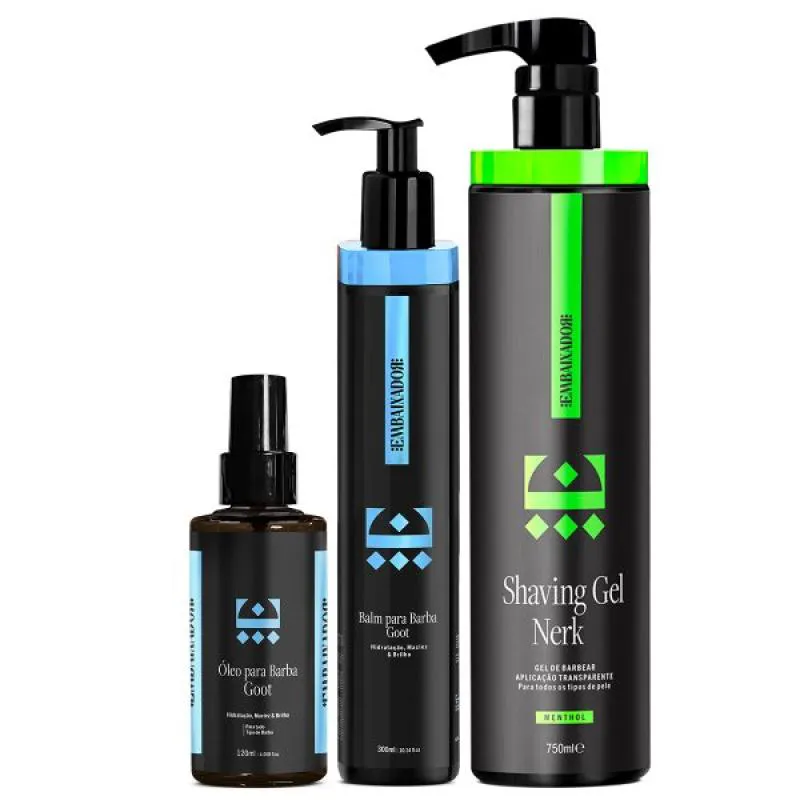 Shaving Gel Menthol + Óleo + Balm Goot Bancada Embaixador 750ml