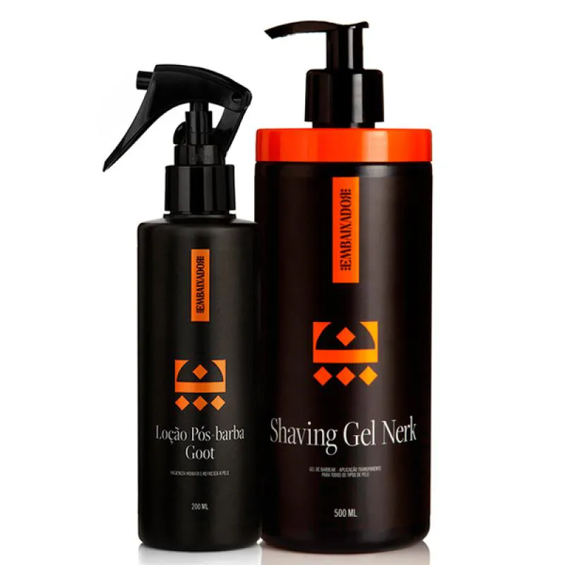 Loção Pós Barba Goot + Shaving Gel Nerk Embaixador 500ml