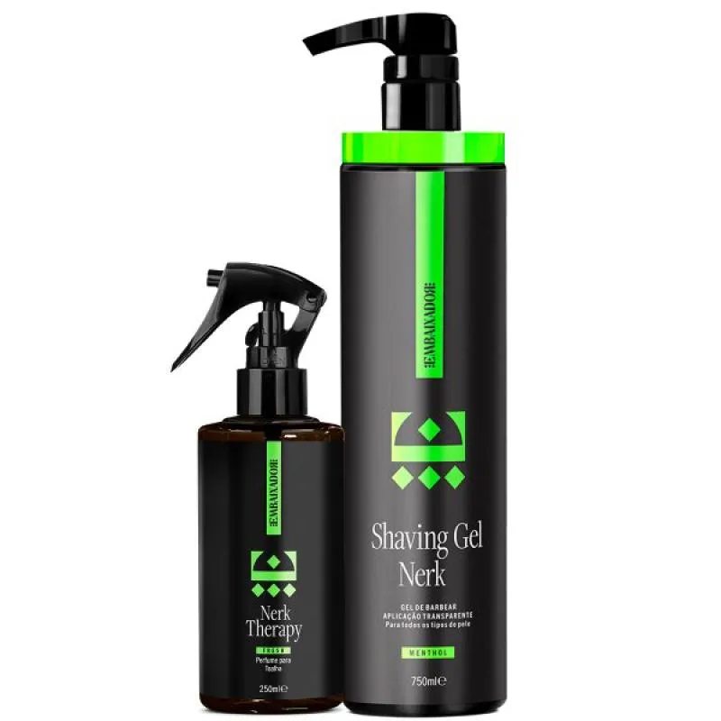 Shaving Gel Nerk Menthol + Perfume Toalha Nerk Therapy Fresh 750ml