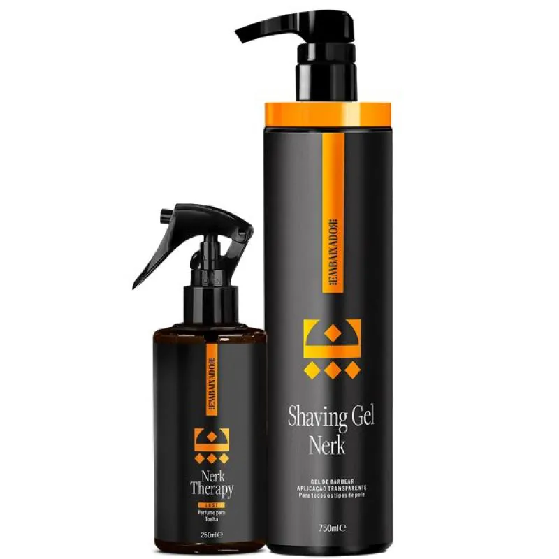 Kit Shaving Gel Nerk + Perfume Toalha Nerk Therapy Lust 750ml