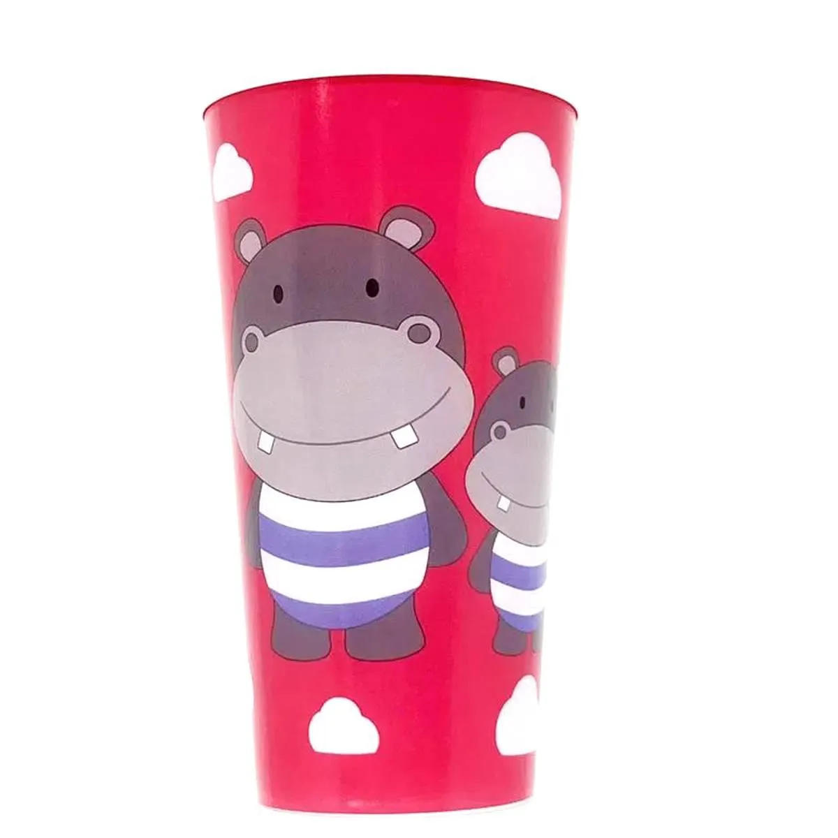 Copo Infantil com Tampa Eco Hipopótamo 400Ml - Giro Baby