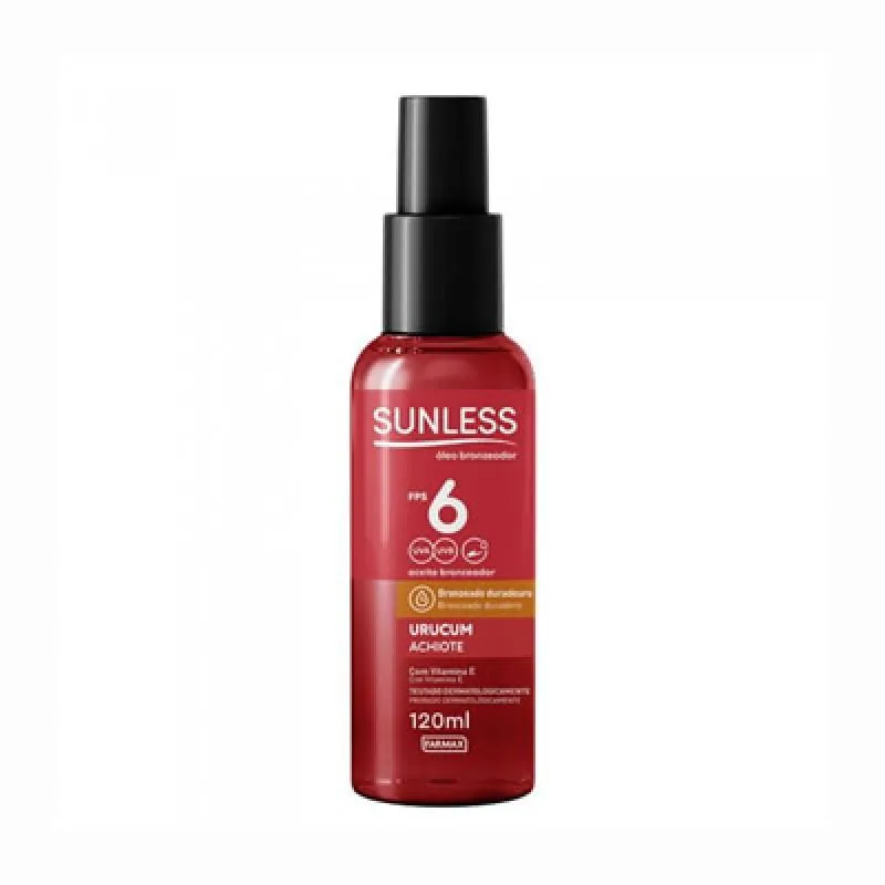 SUNLESS ÓLEO BRONZEADOR FPS 6 URUCUM 120ML