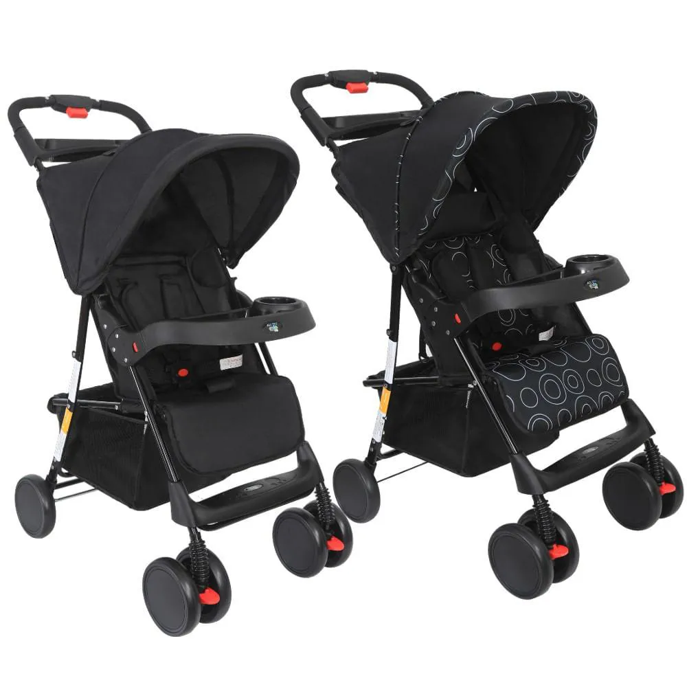 Carrinho de Bebê Passeio Allday Até 15Kgs Maxi Baby Preto