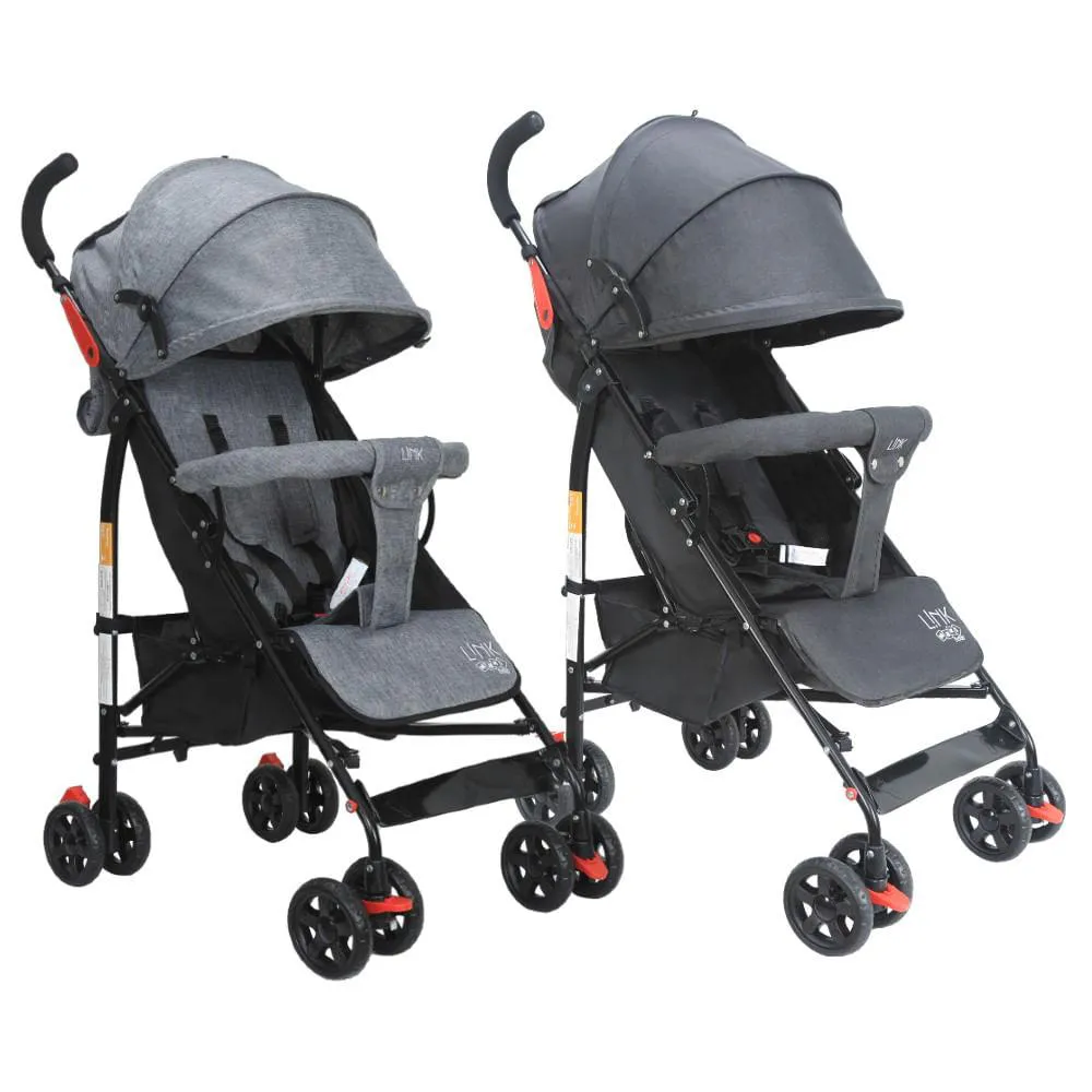 Carrinho de Bebê Guarda Chuva Link Até 15Kgs Maxi Baby Preto
