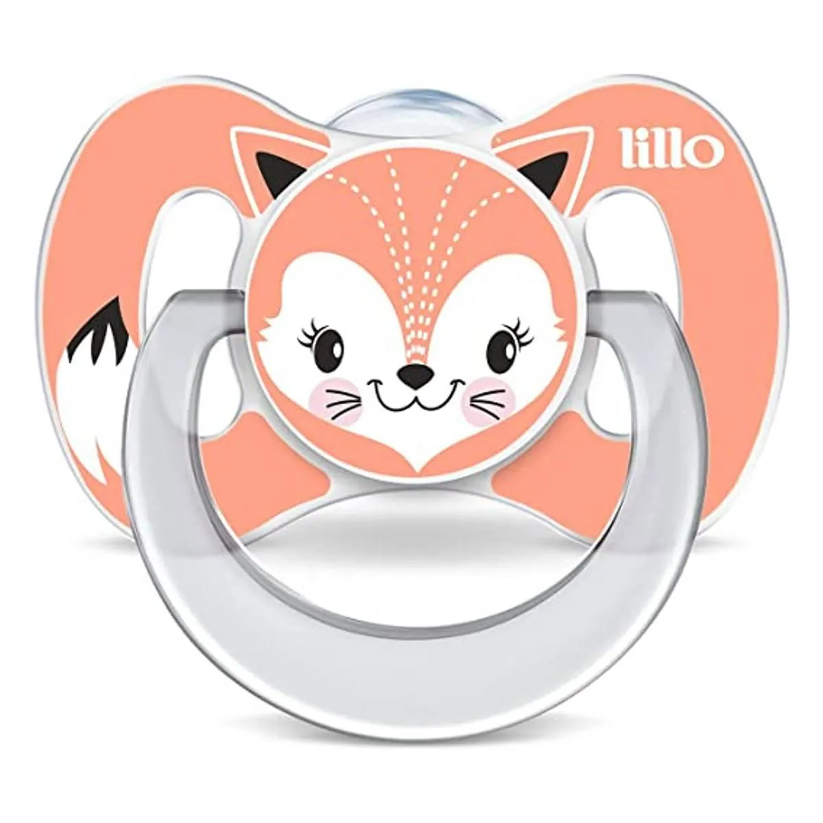 Chupeta Bico de Silicone Funny Animais 0M+ Rosa - Lillo