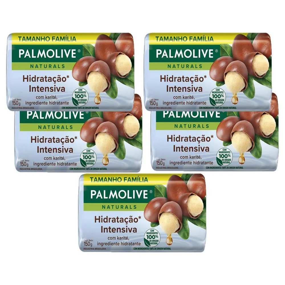 Kit 5 Sabonetes em Barra Palmolive Naturals Hidratação Intensiva 150g