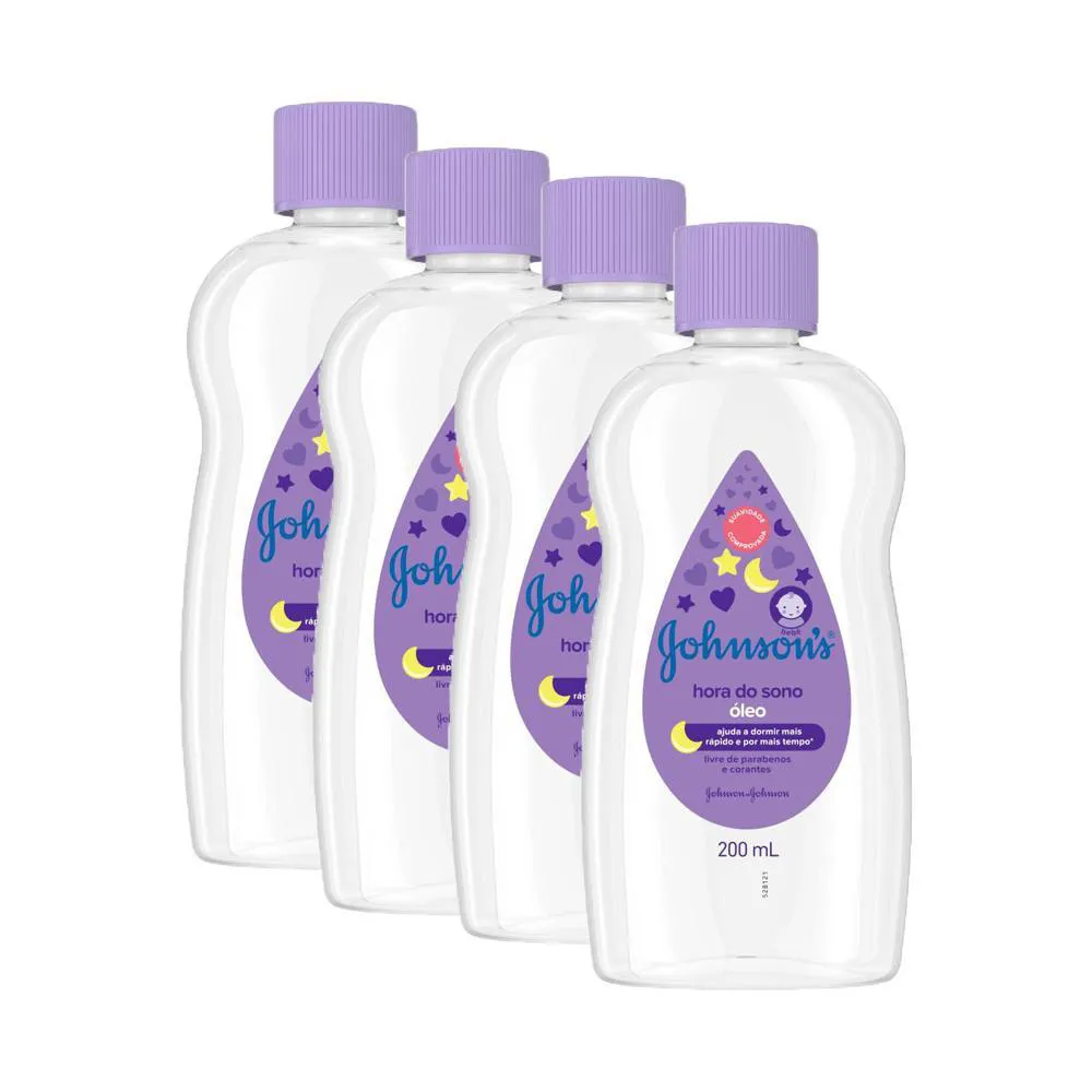 Kit 4 Óleos Johnson's Hora do Sono 200ml