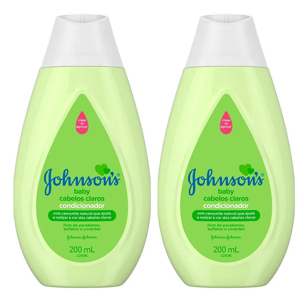 Kit com 2 Condicionadores Johnsons Baby Cabelos Claros 200ml
