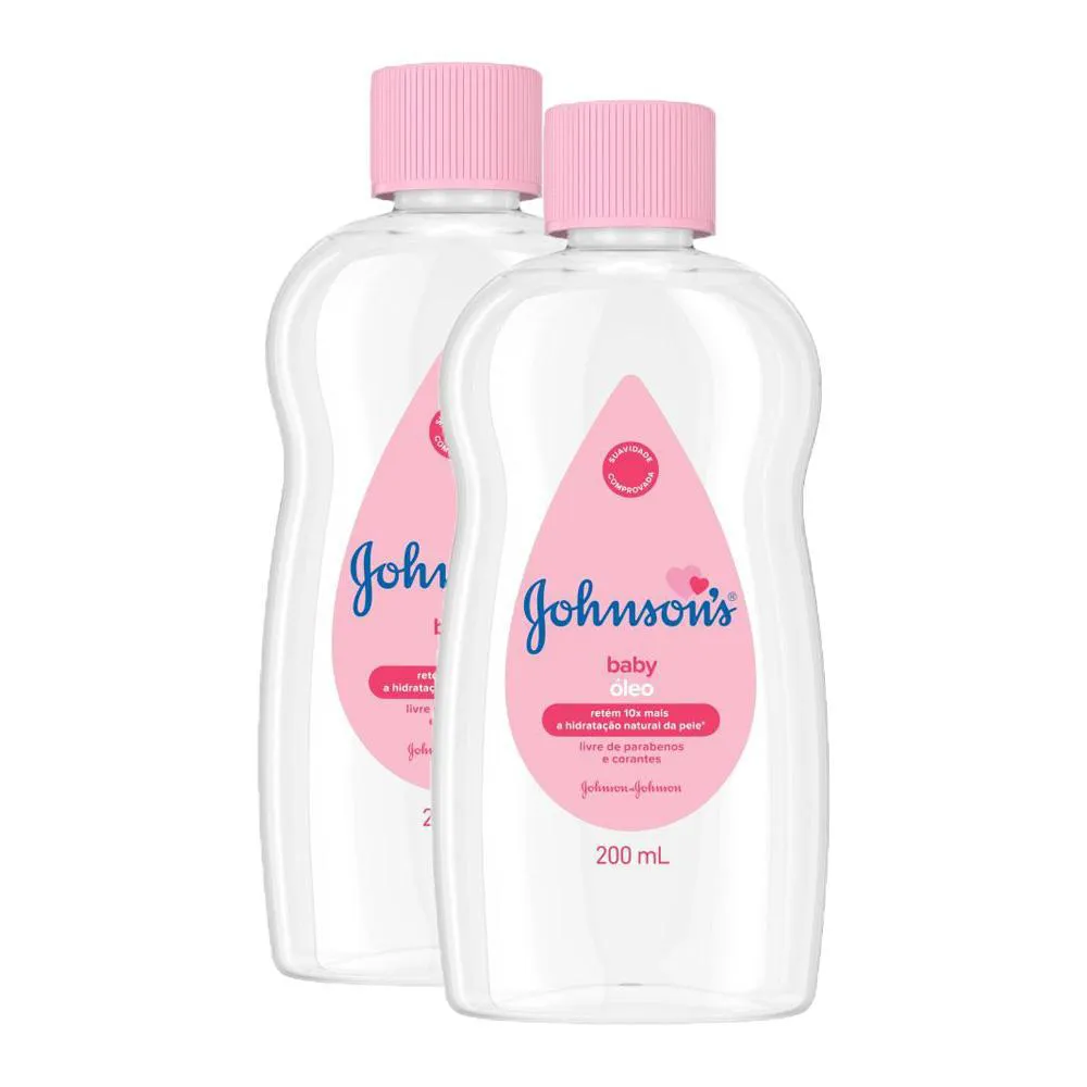 Kit 2 Óleos Johnson's Puro 200ml