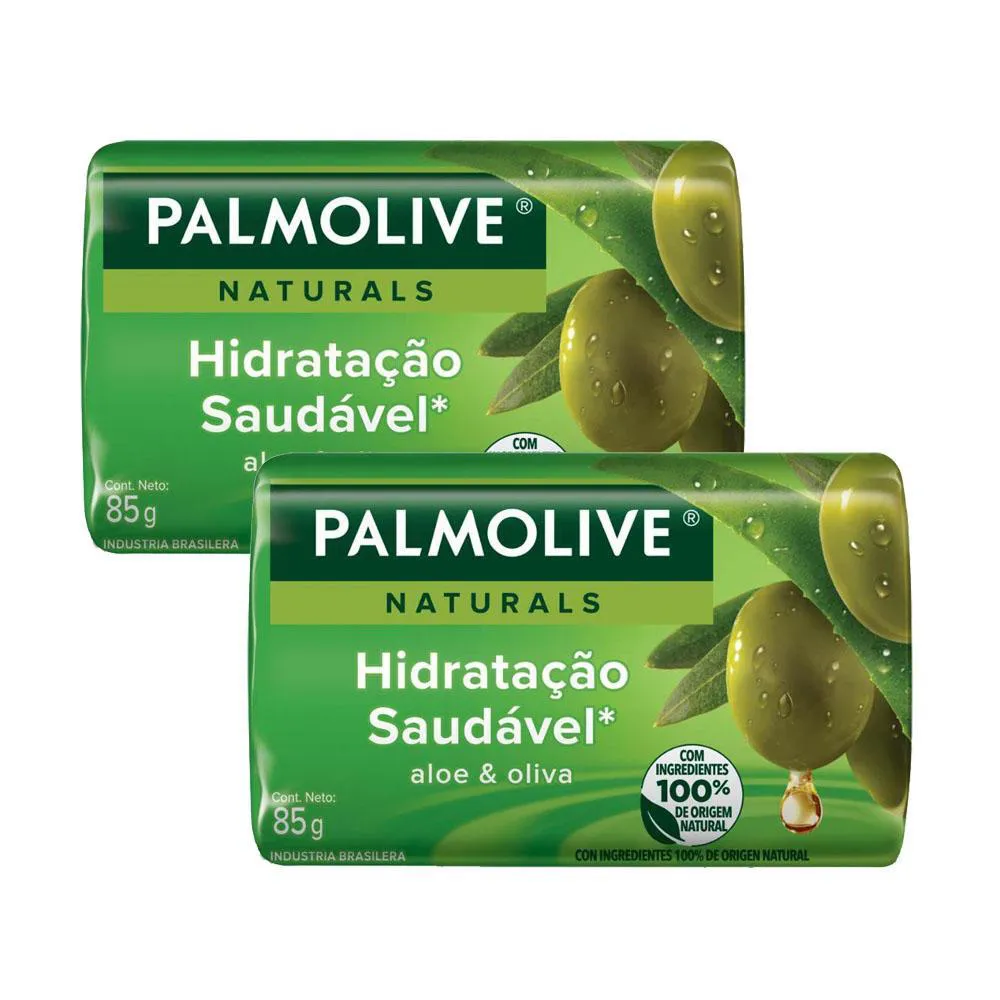 Kit 2 Sabonetes em Barra Palmolive Naturals Hidratação Saudável 85g