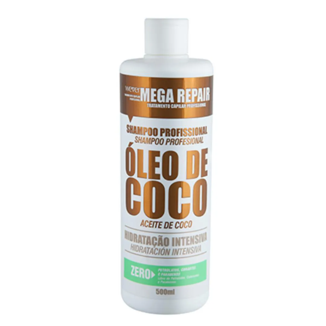 Shampoo Óleo de Coco Cabelos Ressecados 500ml – Wever