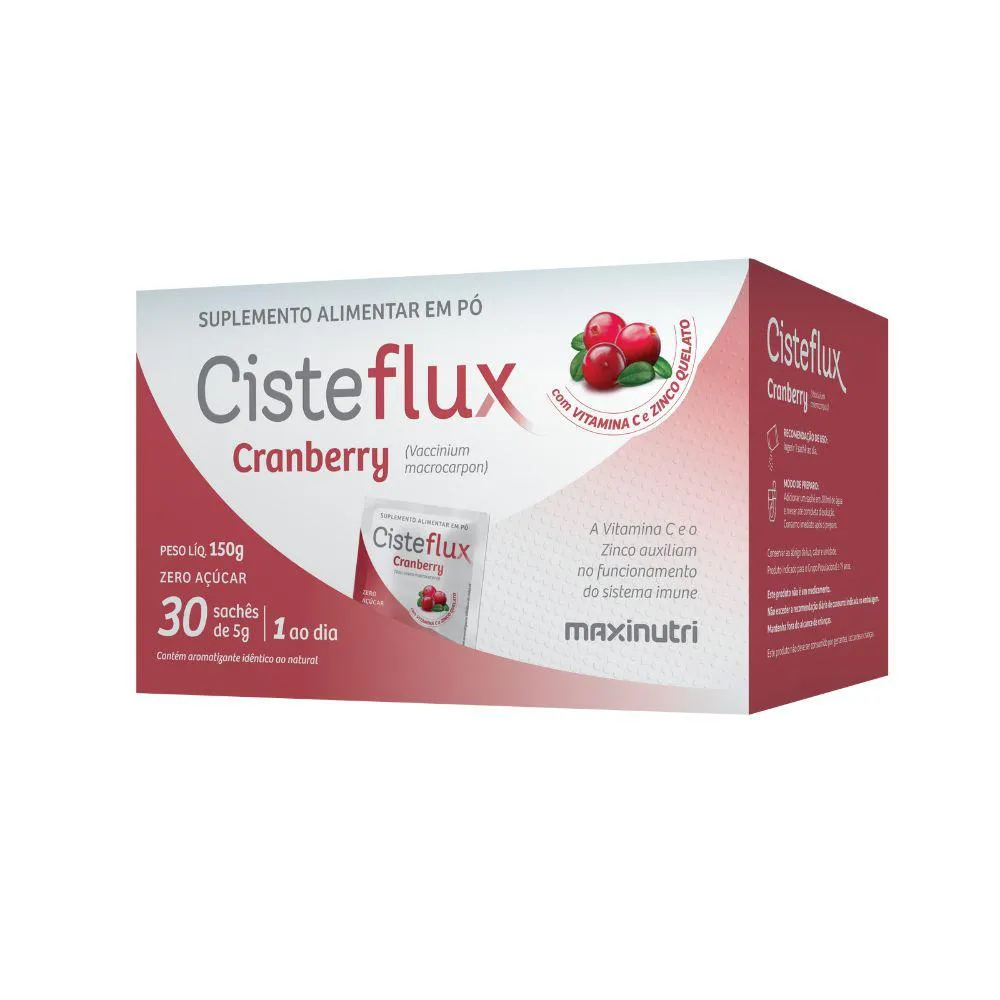Cisteflux Cramberry Display (30 Sachês de 5g) - Maxinutri