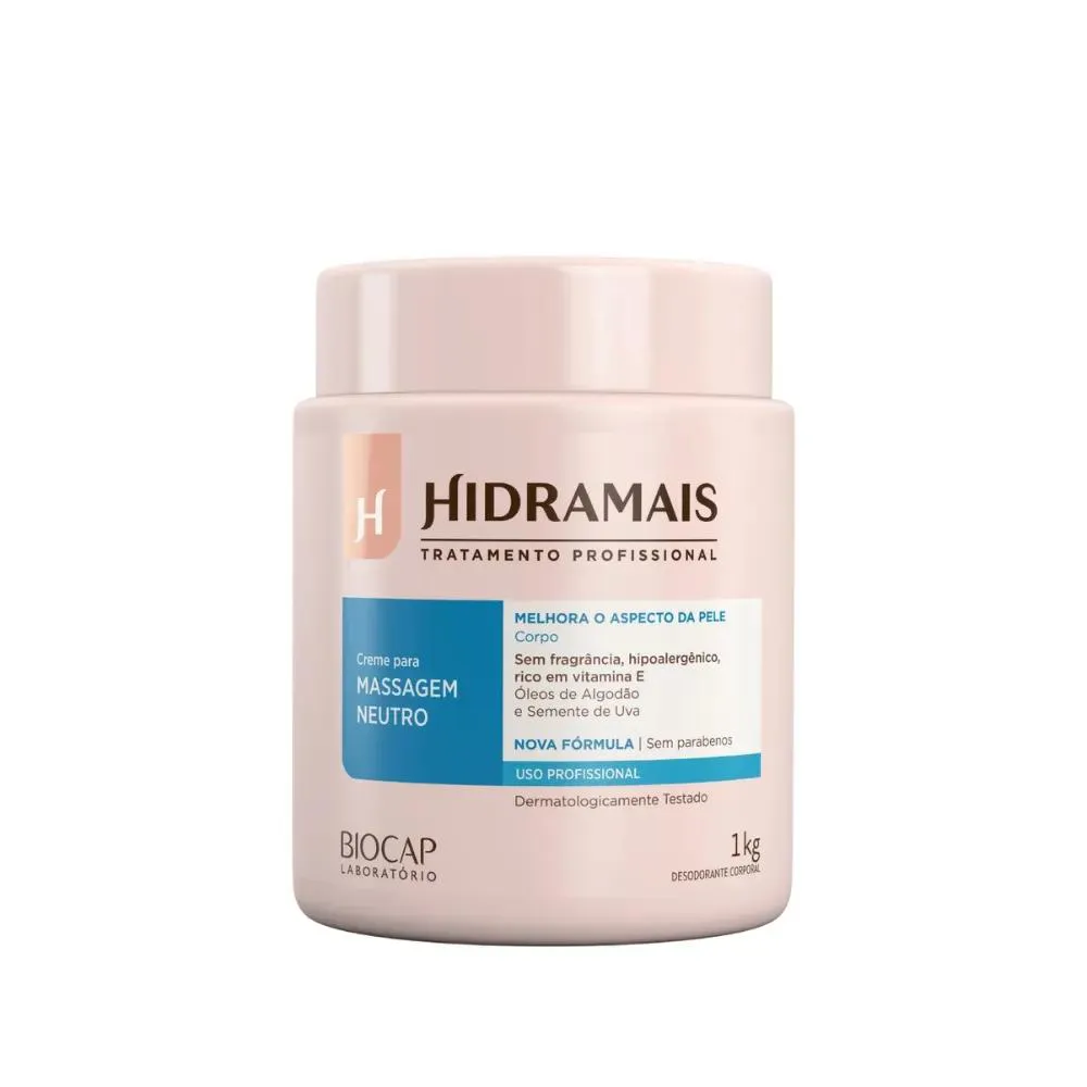CREME PARA MASSAGEM HIDRAMAIS NEUTRO 1KG
