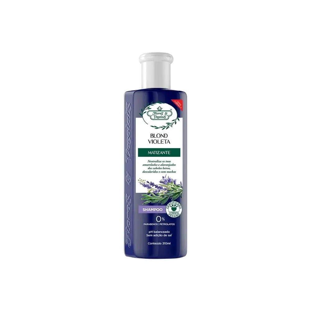 Shampoo Flores e Vegetais Desamarelador 300ml