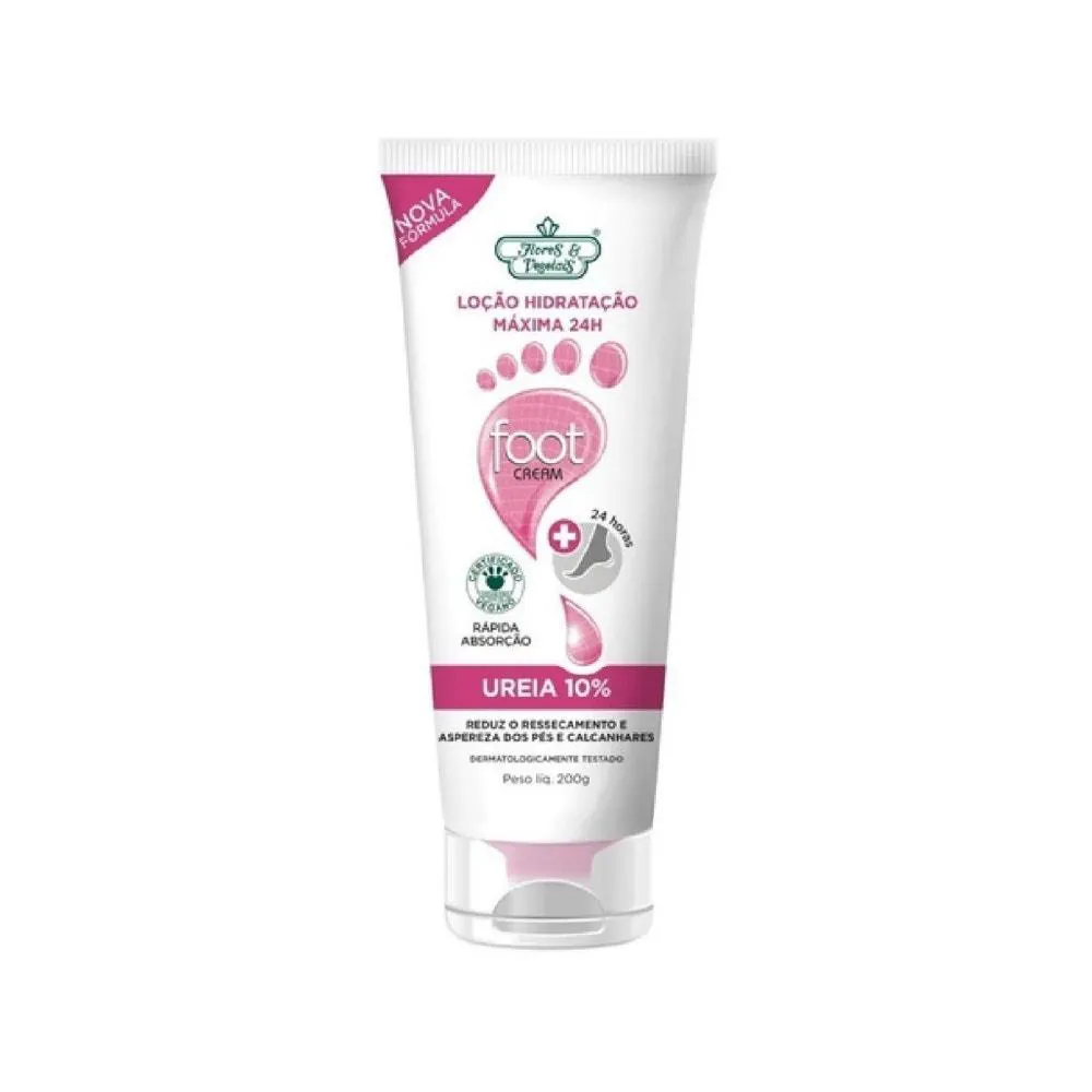 Loção para Pés Flores e Vegetais Ureia 200g