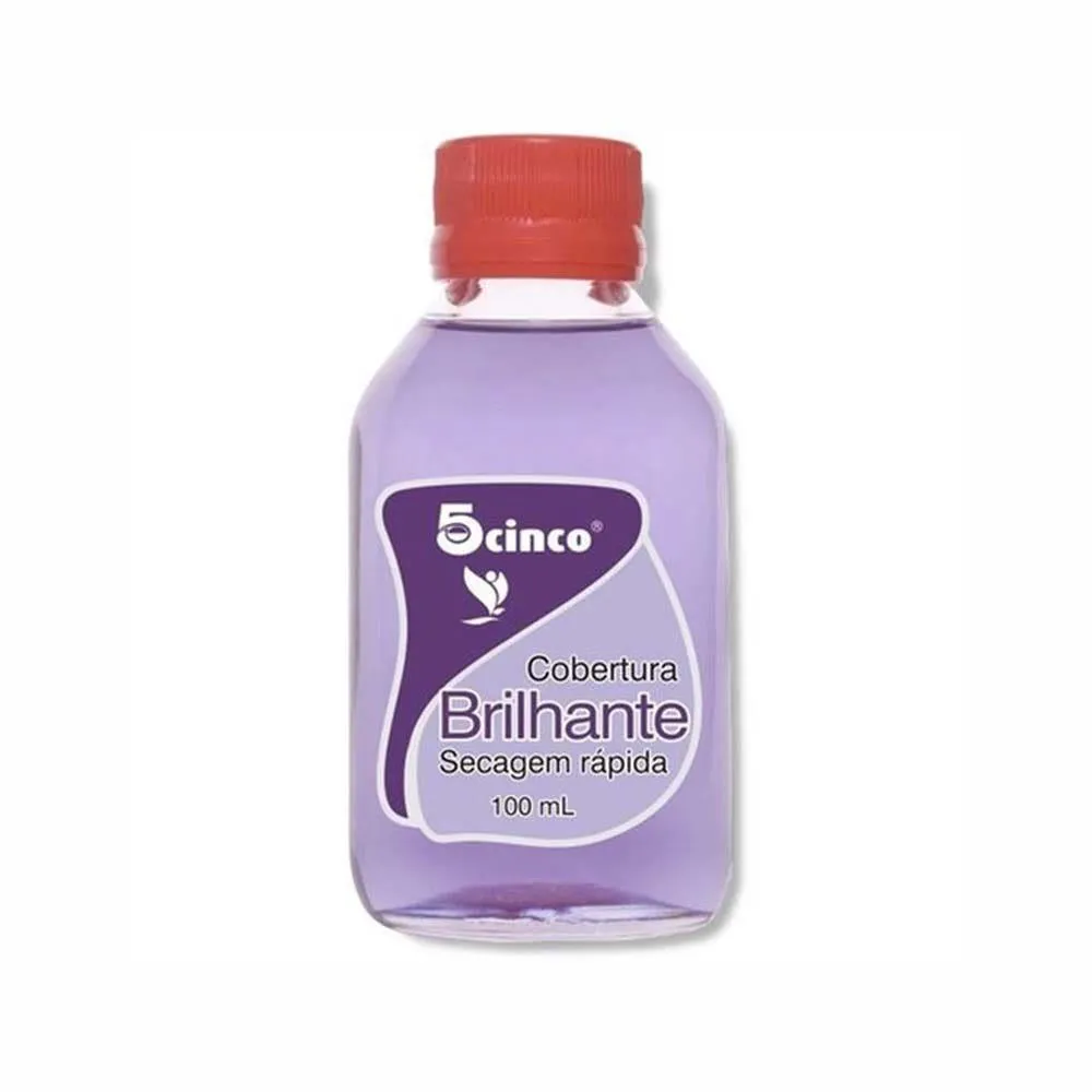Esmalte 5 Cinco Cobertura Brilhante Secagem Rapida