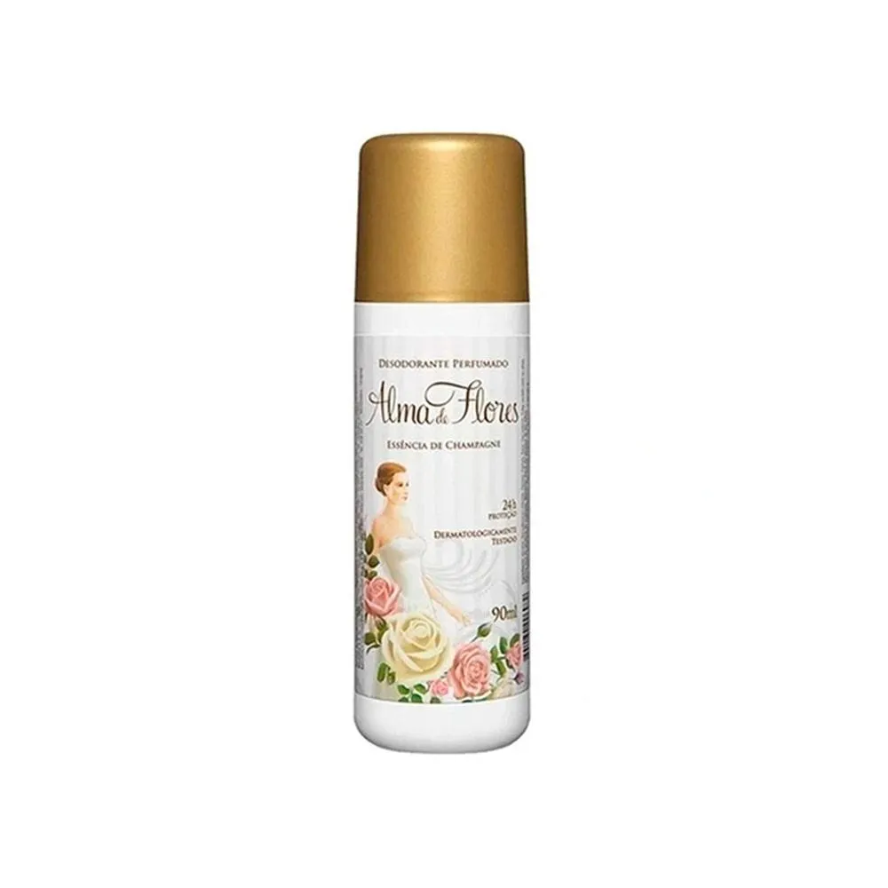 Desodorante Spray Alma de Flores Essência de Champagne Feminino 24h 90ml