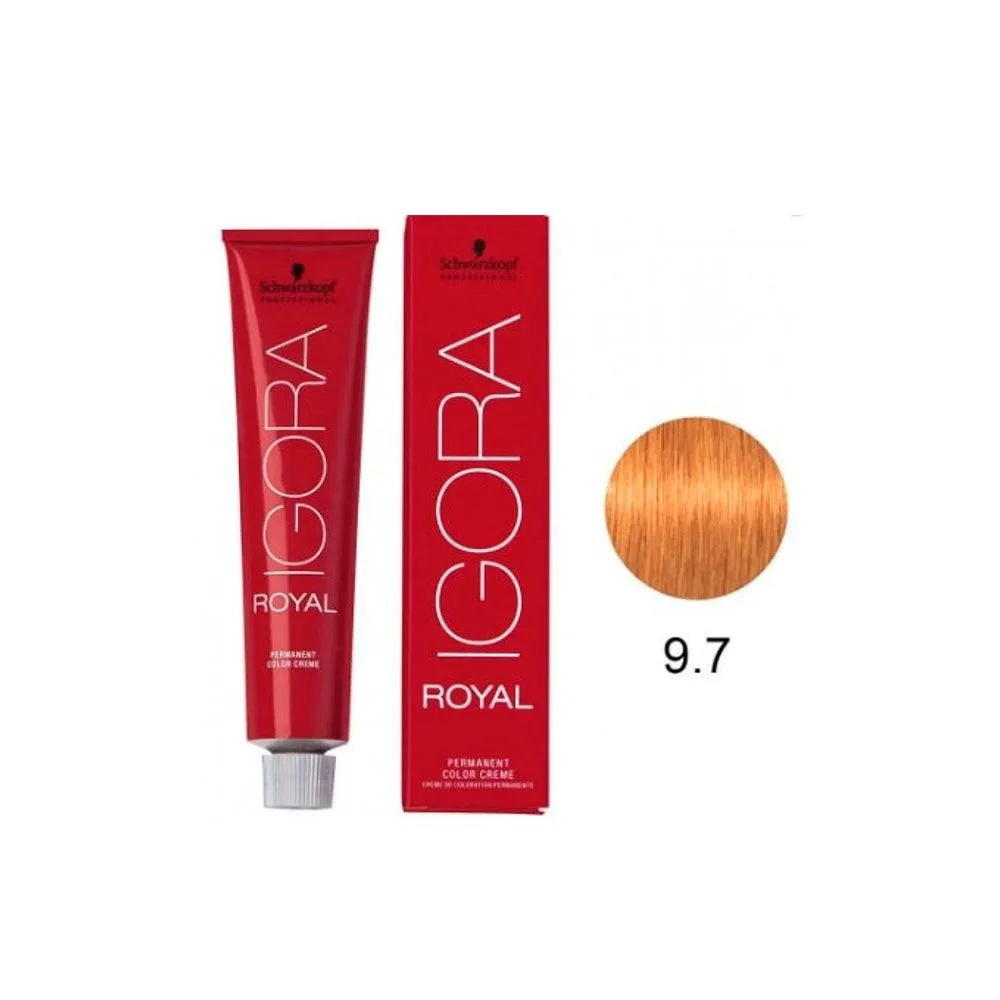 Tintura Schwarzkopf Igora Royal 9.7 Louro Extra Claro Acobreado