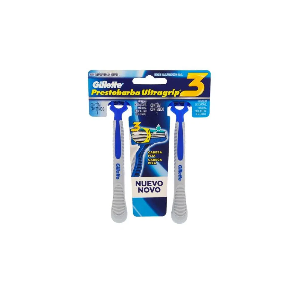 Aparelho de Barbear Presto Ultragrip 3 C/2un