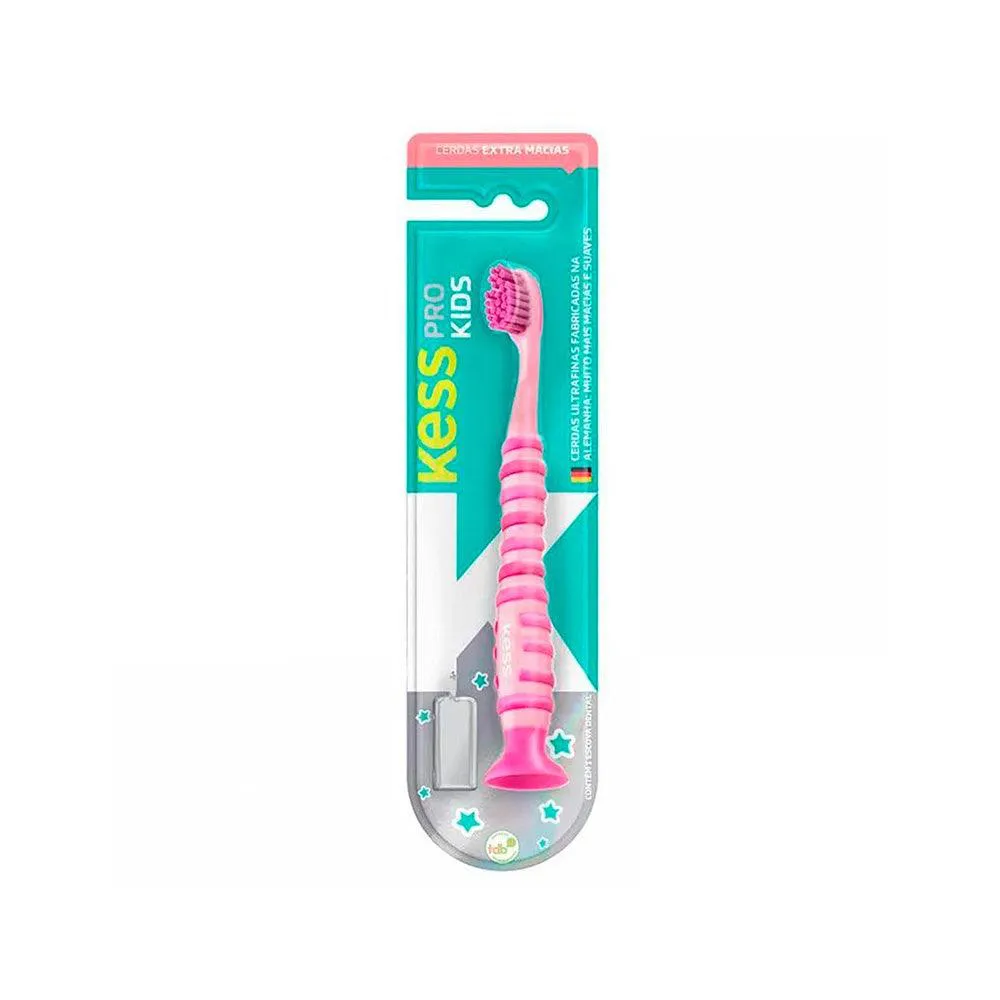 Escova Dental Kess Pro Kids Extra Macia Cores Sortidas