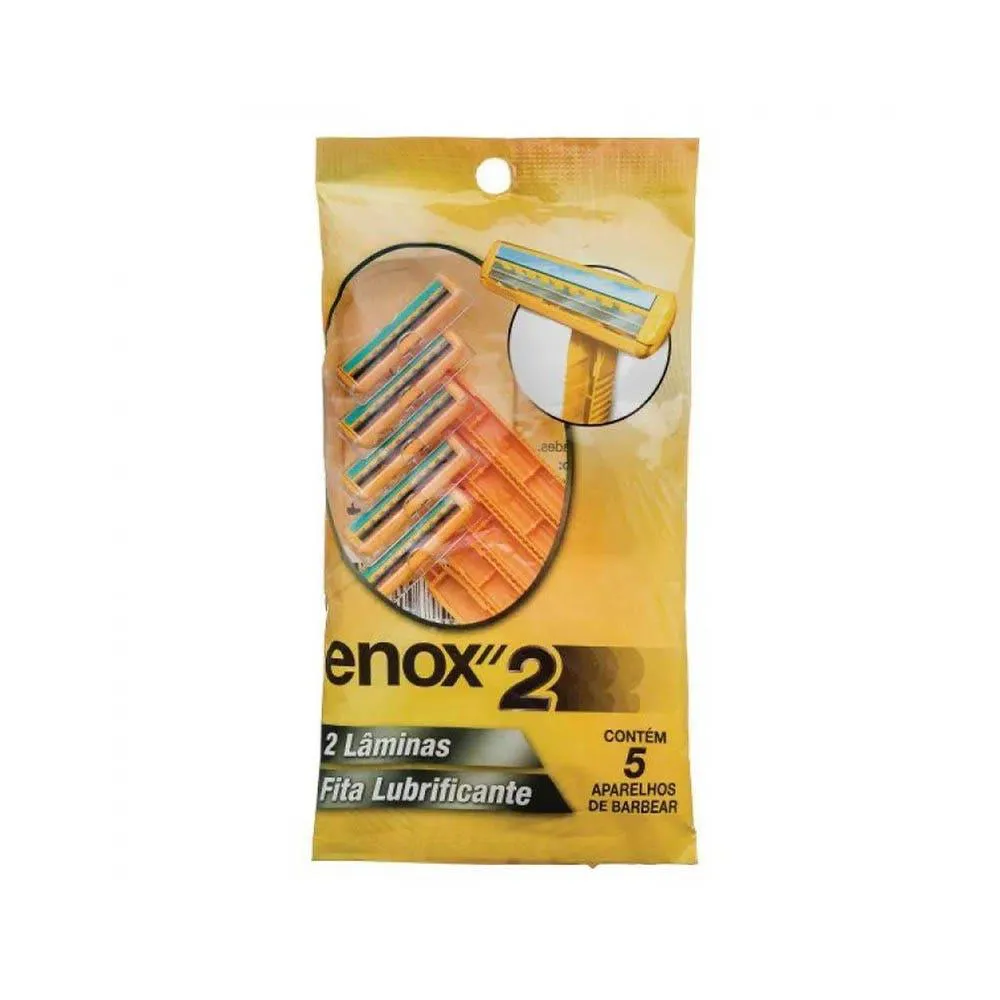 Aparelho de Barbear Enox 2 Lâminas C/5un
