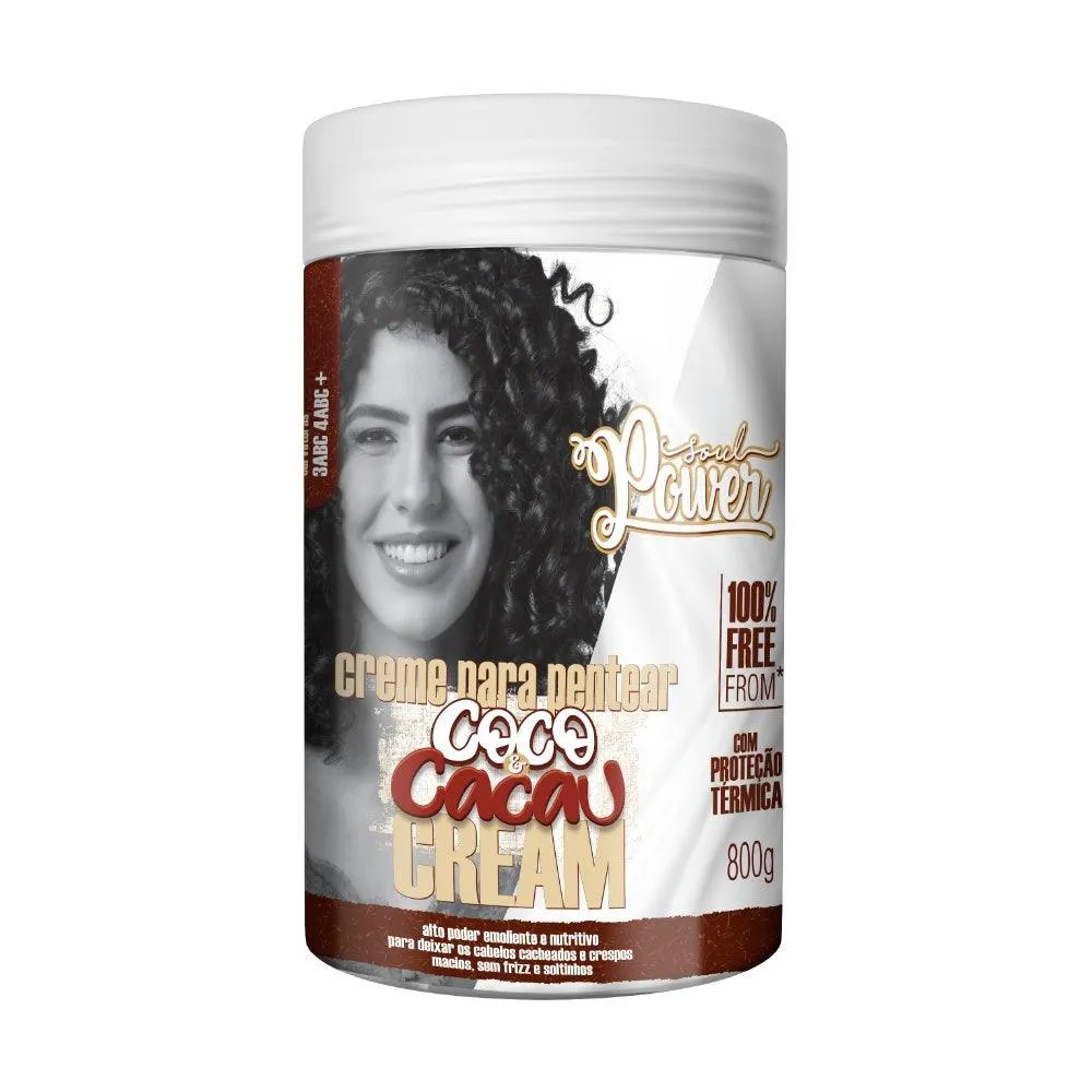 Creme para Pentear Leave In Soul Power Coco e Cacau Cream 800gr
