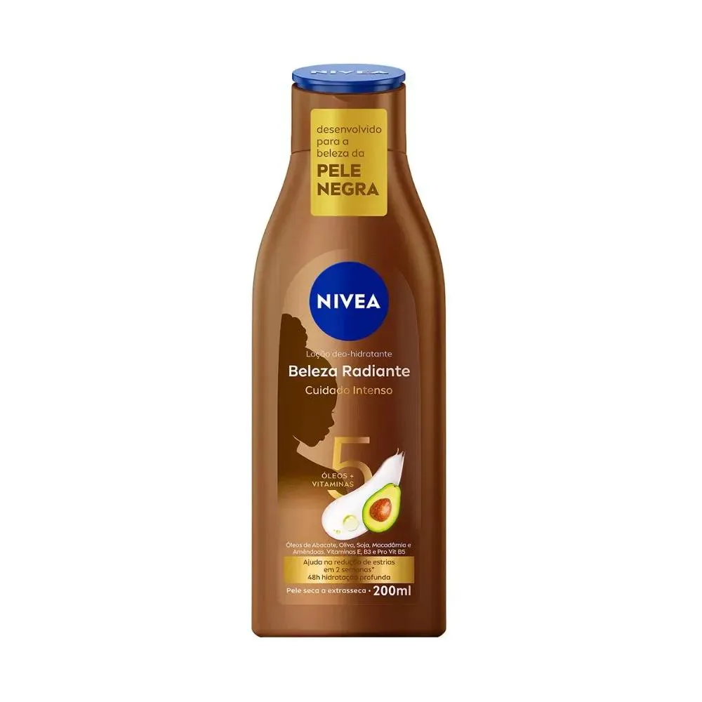 Loção Hidratante Corpo Nivea Pele Negra Cuidado Intenso 200ML