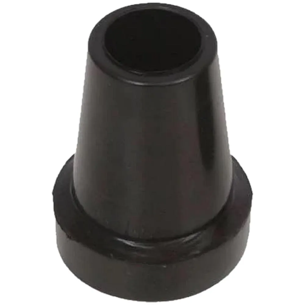 Ponteira 1" Curta Borracha P/Muleta Canadense Preta- Unidade