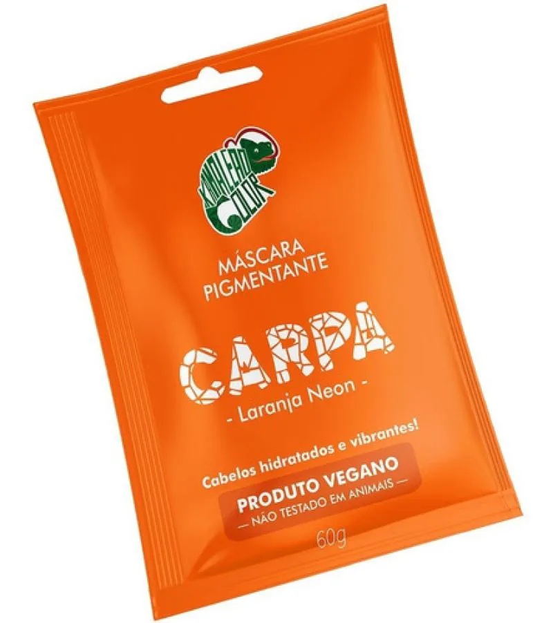 Sachê Máscara Tonalizante Carpa Laranja Neon Kamaleão 60g