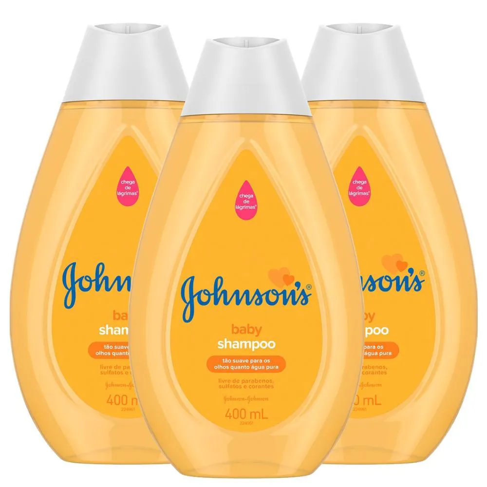 Leve 3 e Pague 2 Shampoos Johnson's Baby Gold 400ml