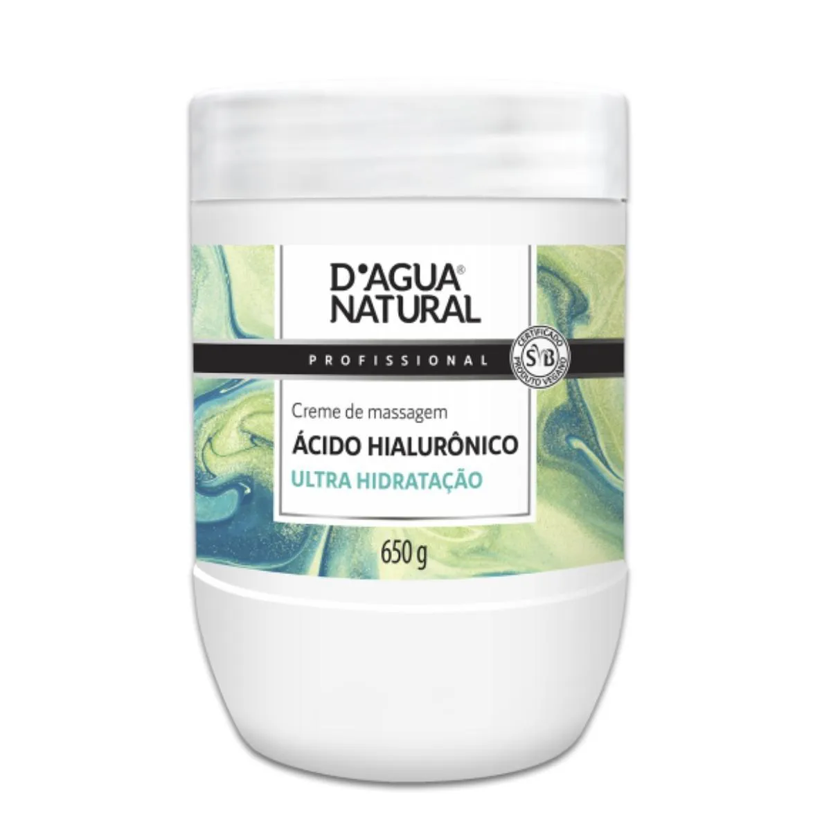 Creme de Massagem Ácido Hialurônico Ultra Hidratação Corporal 650G