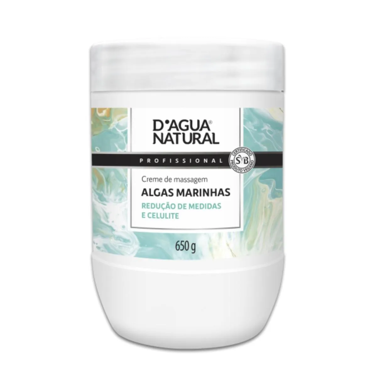 CREME DE MASSAGEM HIDRATANTE ALGAS MARINHAS REDUTOR DE MEDIDAS E CELULITE 650G