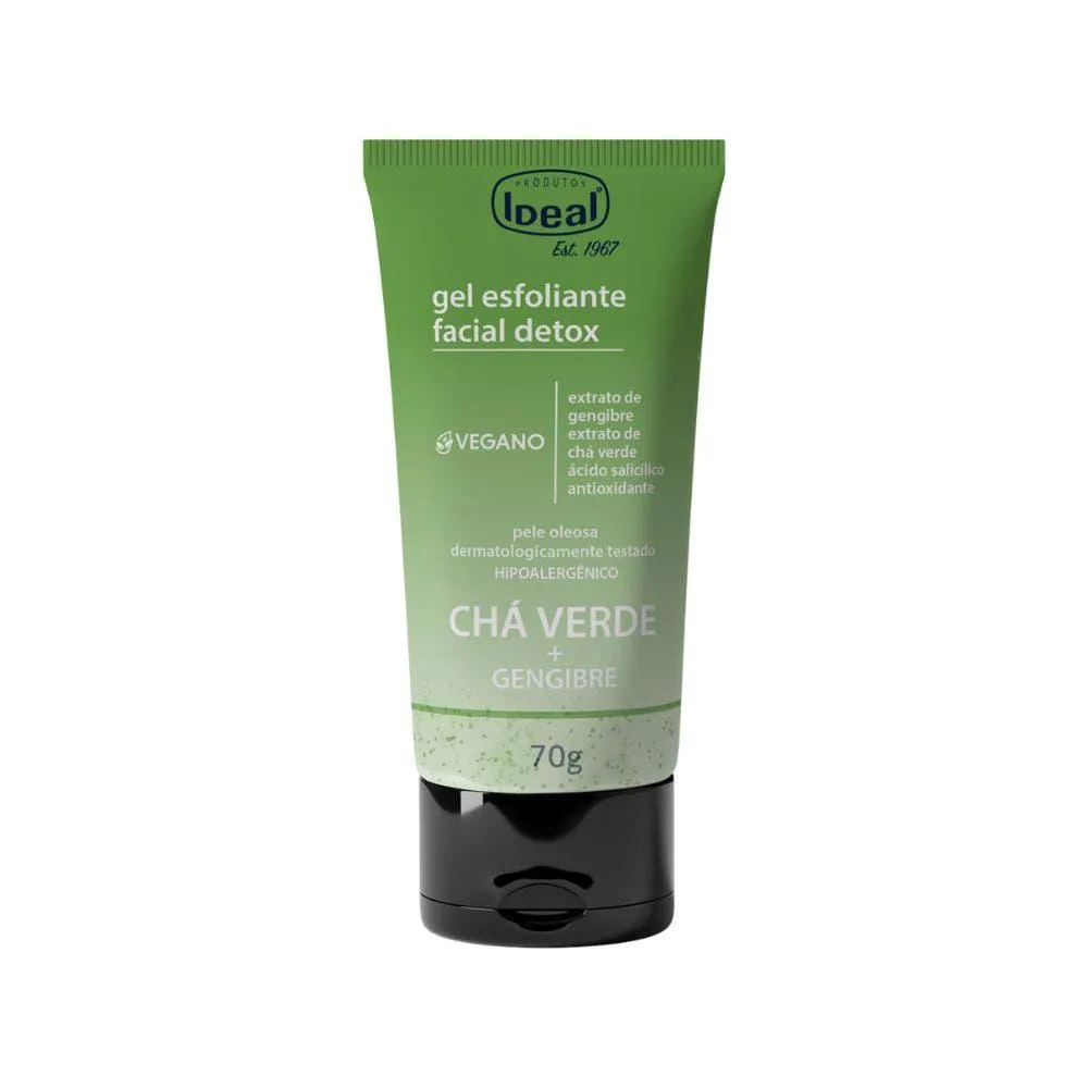 Gel Esfoliante Facial Ideal Chá Verde e Gengibre 70gr