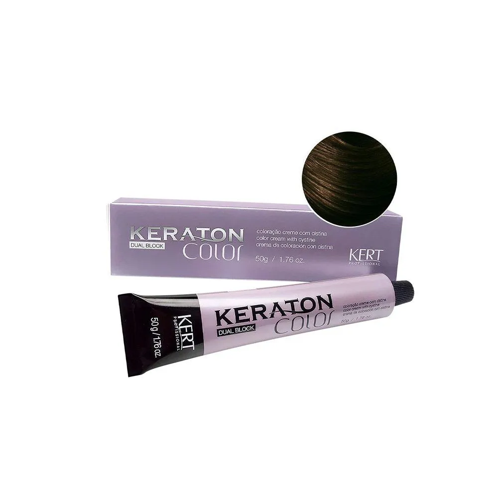 Tintura Keraton Color Dual Block 6.77 Louro Escuro Marrom Intenso