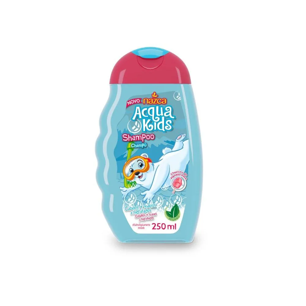 Shampoo Vegano Nazca Acqua Kids Algodão Doce Suavidade 250ml
