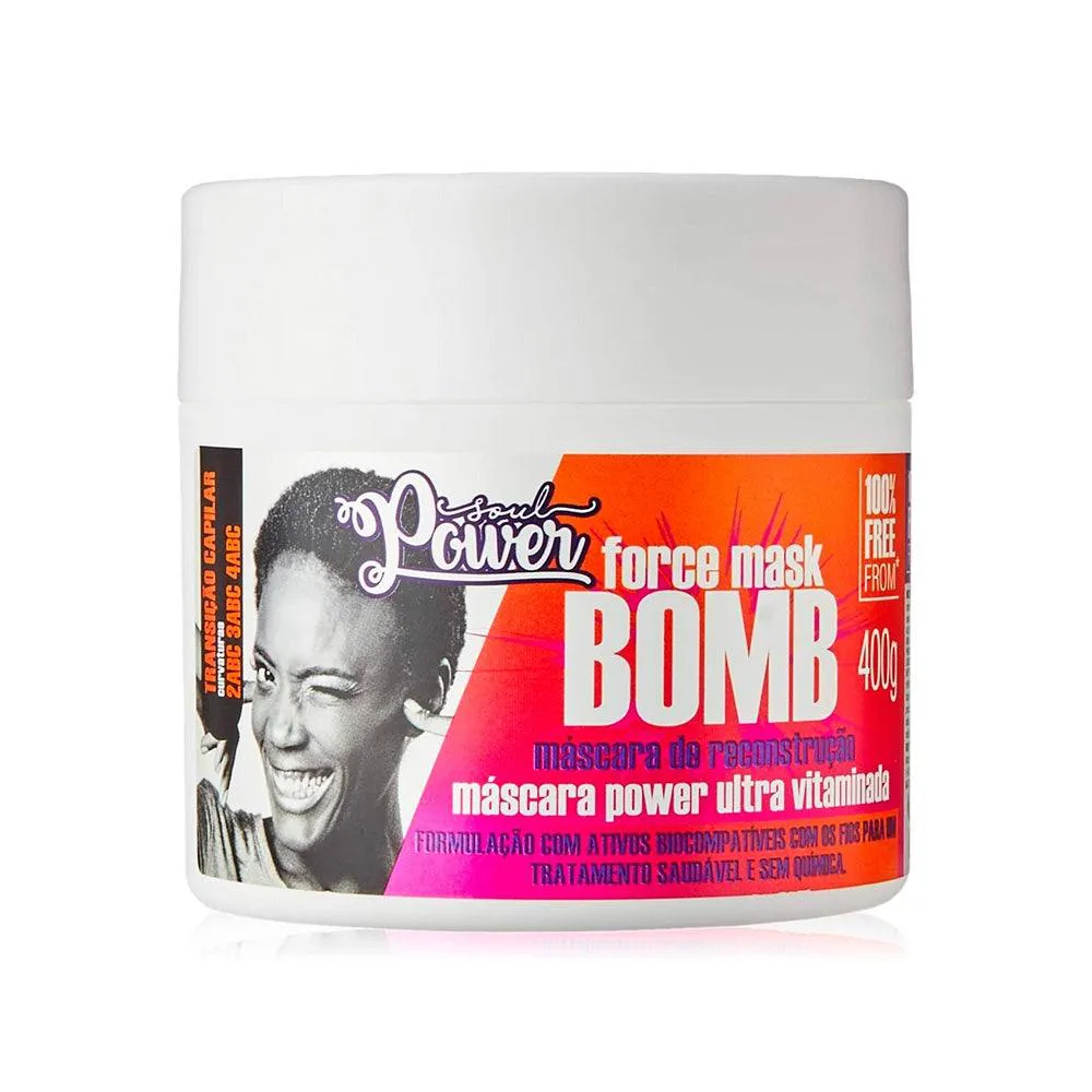 Máscara de Tratamento Soul Power de Reconstrução Bomb Force Mask 400G