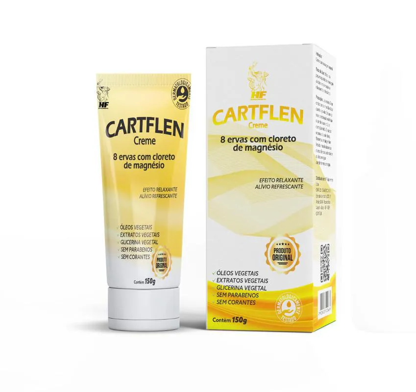 Creme 8 Ervas com Cloreto de Magnésio Hf Suplements Cartflen 150g