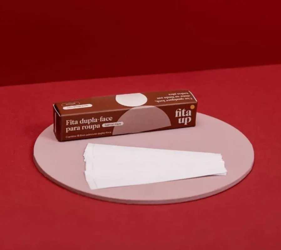 18 Fitas Adesiva Dupla Face Transparente com Decote em V para Corpo Roupa Sutiã | Fita UP
